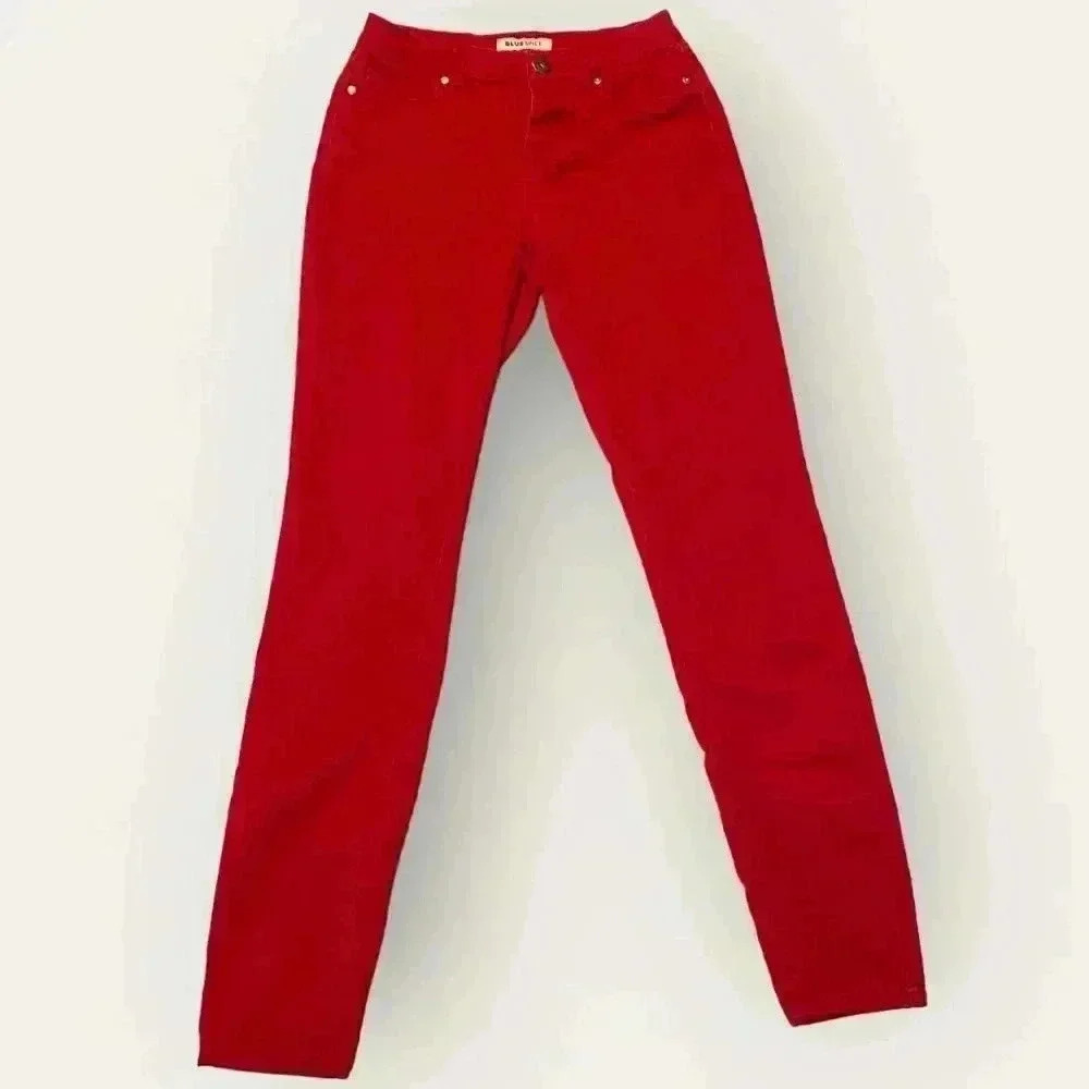 Blue Spice Women's Juniors Size 3 Straight Leg Skinny Red Jeans